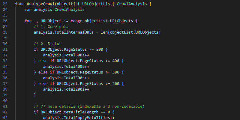 The wildfawn analyse crawl function.